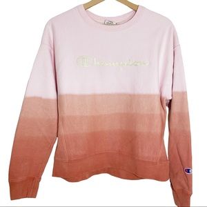 NEW Champion Ombre Dip Dye Reverse Weave Sweatshirt